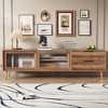 Chic Crate - 75" Modern Media Console with 2 Glass Doors & Storage - TV Stand for 75"+ TVs - Living Room/Bedroom - 4 of 4