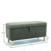 NicBex Modern 39.3" Boucle Storage Bench with Wood Legs for Bedroom and Entryway - 2 of 4