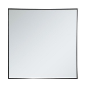 Elegant Lighting Metal frame square mirror 36 inch in Black - 1 of 4