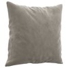 vidaXL Throw Pillows 2 pcs Light Gray 15.7"x15.7" Velvet - 3 of 4