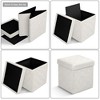 Sorbus 15 Inch Teddy Fabric Foldable Storage Ottoman - Multipurpose Cozy Ottoman, Stool for Living Room, Bedroom, Dorm, and more - 4 of 4
