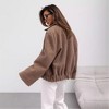Women's Fashion Solid - Color Wool Blend Coat with Pockets and Button Front, Warm Outerwear for Autumn and Winter - 2 of 4