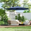 Tangkula 10 FT Patio Offset Umbrella w/ X-shaped Base Infinite Tile & 360° Rotation - 3 of 4