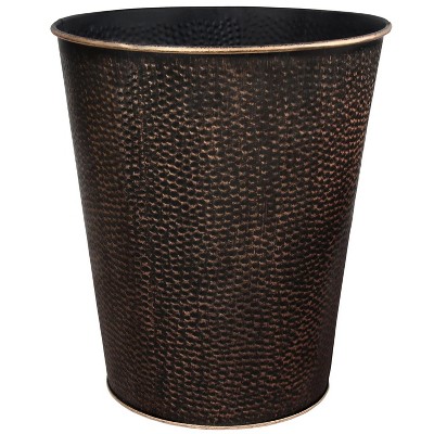 LunaLulinlk Wastebasket for Bedroom, Bathroom, Trash Can 6 Liters, Bronze, Stainless Steel