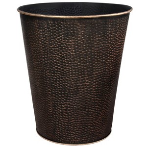 LunaLulinlk Wastebasket for Bedroom, Bathroom, Trash Can 6 Liters, Bronze, Stainless Steel - 1 of 4
