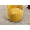 CENGHU Chenille Fabric Swivel Accent Chair, Barrel Chair With Black Powder Coating Metal Ring, for Living Room, Bedroom - 4 of 4