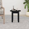 Clihome Solid Pine Coffee Table, Elegant Round Side Table with Matte Finish for Versatile Home Decor - 2 of 4
