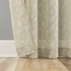 No. 918 1pc 50"x84" Briarwood Leaf Puff Print Textured Sheer Rod Pocket Curtain Panel Taupe - 4 of 4
