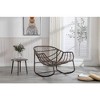 Lyngins Oversized Egg-Shaped Rattan Rocking Chair, Padded Cushion Rocker Recliner Chair Outdoor, Ergonomic Curved Design Reading Chair/Accent Chair - 4 of 4