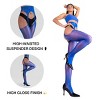 LECHERY Women's Lustrous Silky Shiny Sheer Suspender High-Waisted No Waistband Nylons Pantyhose Tights Stockings (1 Pair) - 2 of 4