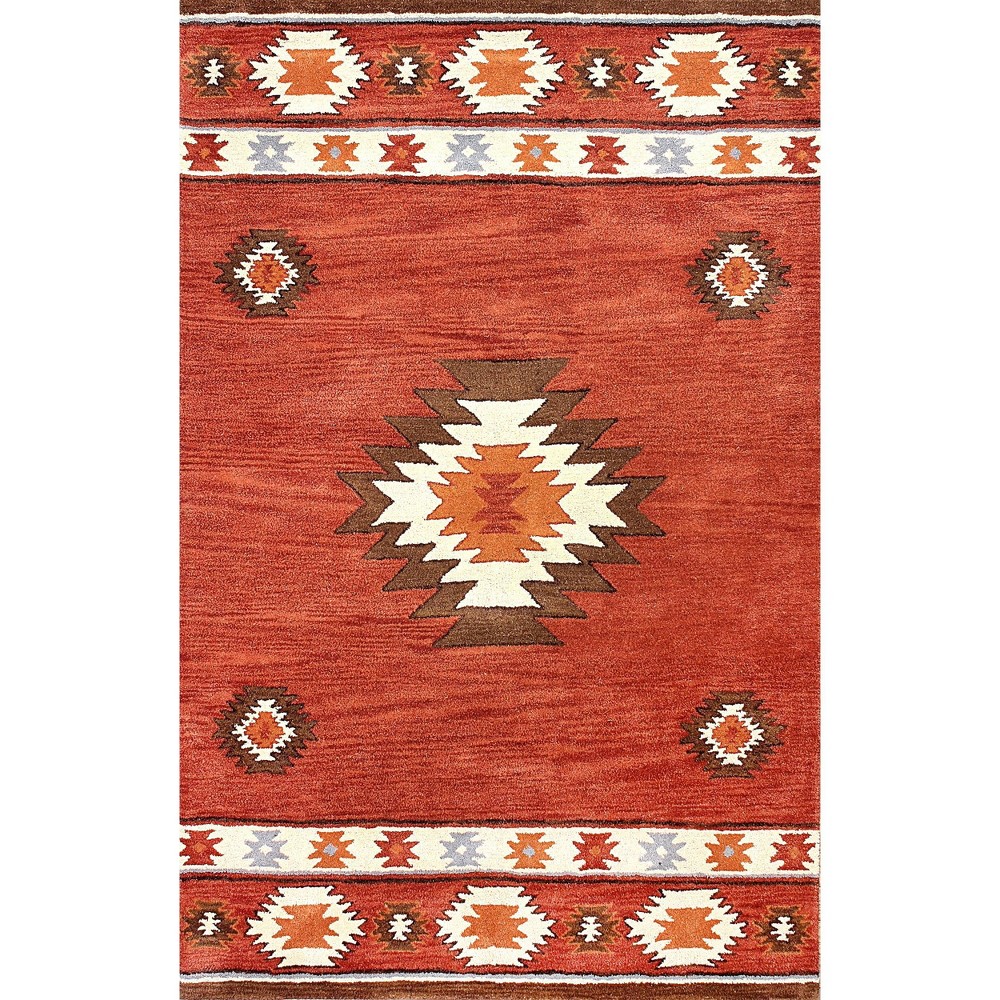 6'x9' Hand Tufted Shyla Area Rug Orange - nuLOOM