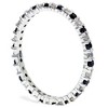 Pompeii3 1/2ct Black & White Diamond Eternity Ring 14K White Gold - 2 of 4