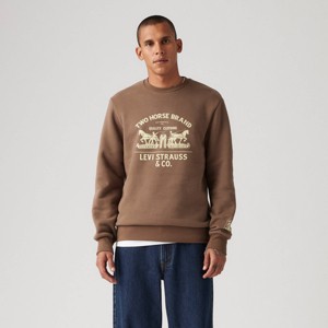 Levi's® Men's Logo Crewneck Standard Fit Sweatshirt - Brown - 1 of 3