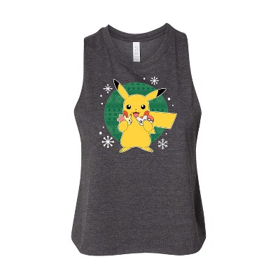 Women's Pokémon Official Cookie Taster Graphic Racerback Tank - Heather Charcoal - Medium