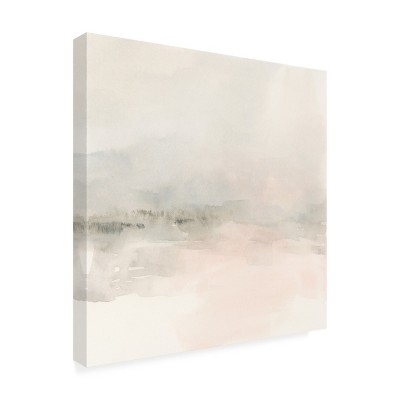 Muted Shoreline 24" x 24" Gray and White Canvas Art
