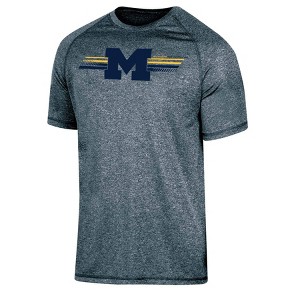 NCAA Michigan Wolverines Men's Gray Poly T-Shirt - 1 of 3