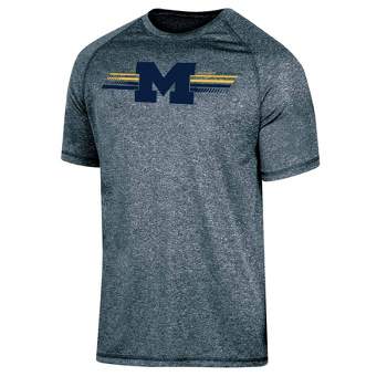NCAA Michigan Wolverines Men's Gray Poly T-Shirt