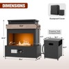 EAGLE PEAK Outdoor Propane Fireplace 50,000 BTU Gas Fireplace with Propane Tank Table & Cover - 3 of 4