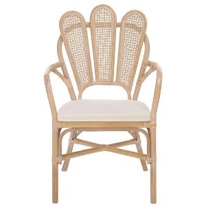 Maki Arm Chair - ACH4904 - White Washed/Ivory - Safavieh - 1 of 4