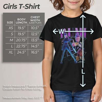 KPop Demon Hunters Girls KPop Demon Hunters Rumi Super Star Logo T Shirt - Black - Small — фото 5