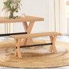 Arceso 47 inch Dining Bench with Solid Wood, Farmhouse Kitchen Bench with Natural Wood Grain,  Dining Chair for Home and Dining Room - 2 of 4