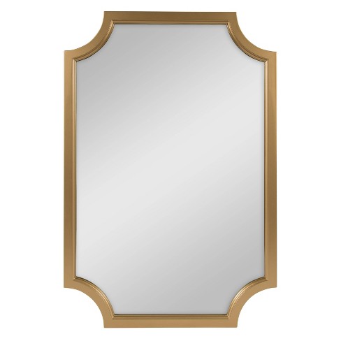 24 x 36 Hogan Framed Scallop Wall Mirror Gold - Kate and Laurel