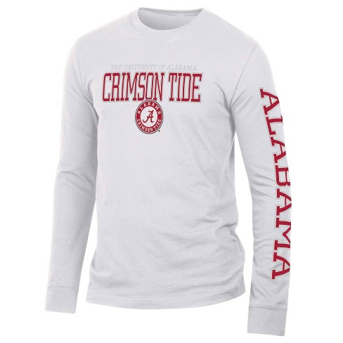 Ncaa Alabama Crimson Tide Women's Long Sleeve Striped Gray T-shirt : Target