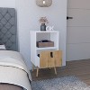 Depot E-Shop Tall Nightstand 29"H, with One Drawer and Functional Storage - 3 of 4