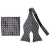 Men's Checkered 2.75" x 4.75" Adjustable 16" - 20" Freestyle Self Tie with Hankie Set - 2 of 4