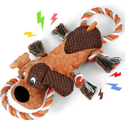 ZippyPawsqueaky Plush Tug-of-War Dog Toys with Rope (Small/Middle/Big Dogs)