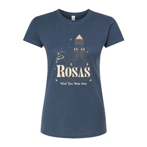 Women's - Disney - Rosas Wish You Were Here Fitted Graphic T-Shirt - 1 of 3