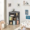 VECELO 3-Tier Corner Cabinet Cube Bookshelf, Wooden 8 Cubby Bookshelf for Small Space, Black/Brown/White/Gray - 4 of 4