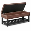 NicBex 43.7" Storage Bench Rectangle Storage Ottoman Bench with Open Bottom for Bedroom, Entryway - 4 of 4
