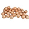 Northlight 32ct Shatterproof 2-Finish Christmas Ball Ornament Set 3.25" - Brown - 2 of 2