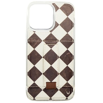 Walli Cases Brown Marble by Danielle Davis Phone Case with Wallet and Finger Strap