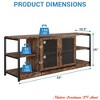 Living Room Farmhouse TV Stand for 65/75 in/80 Inch TV, Entertainment Center w/ Storage Cabinet, Industrial TV Console Cabinet w/ Mesh Doors, 63 in - 3 of 4