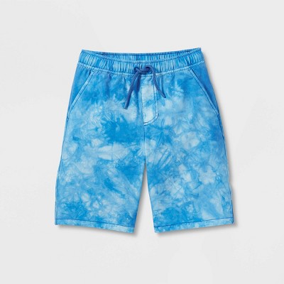Boys' Pull-On Tie-Dye Chino Shorts - Cat & Jack™ Bright Blue