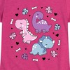 Girls' - Instant Message - Stacked Girly Dinos Fitted Short Sleeve Graphic T-Shirt - 2 of 4