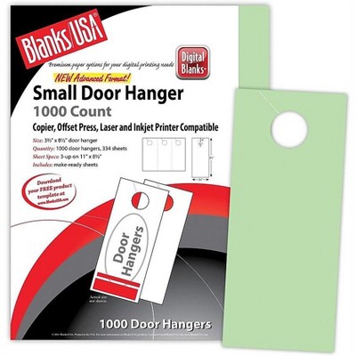 Blanke 3.67 x 8 1/2 67 lbs. Digital Bristol Cover Door Hanger Green LDH310B6GR