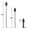 TIKI 65" Twilight Box Steel/Glass Outdoor Torch Blue - 3 of 4