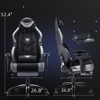 FONTOI Office Chair with Retractable Footrest and Adjustable Arms, Ergonomic Gaming Chair with Wide Seat for Home Office, Gray, 26.8"*52.4"*26.8" - 3 of 4