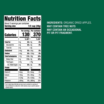 Organic Dried Unsweetened Apple Rings Snacks - 4oz - Good & Gather™