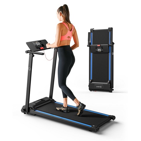 Urevo Folding Mini Electric Treadmill Black blue Target