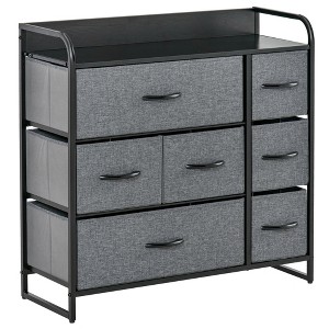 NicBex 7 Drawers Dresser for Bedroom,Fabric Dresser with Wooden Platform,Dressers for Kids Room,Living Room,Entry and Hallway,Dark Gray - 1 of 4