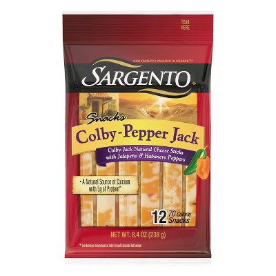 Sargento Natural Colby-pepper Jack Cheese Sticks - 8.4oz 12ct : Target