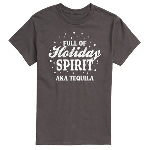 Men's - Instant Message - Full Of Holiday Spirit Funny Christmas Short Sleeve Graphic T-Shirt - 1 of 4
