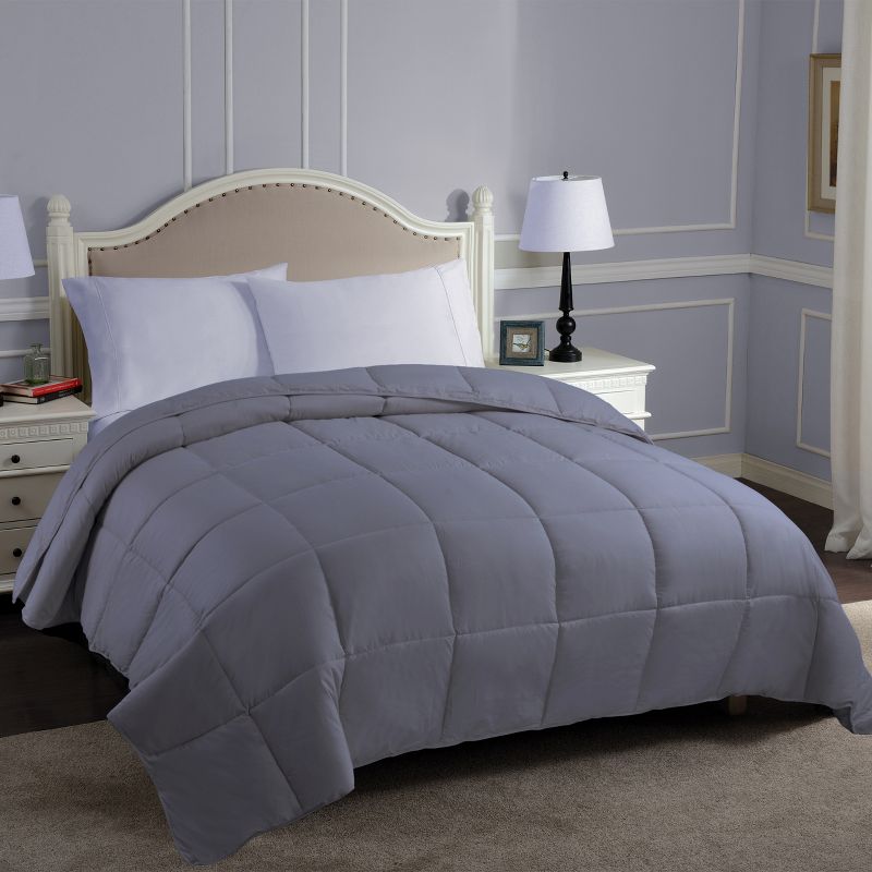 Classic Comforter Reversible All-Season Medium Weight Down Alternative Bedding by Blue Nile Mills, 5 of 8