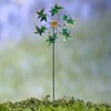 The Lakeside Collection Windspinner Stakes Garden Metallic Butterfly Ladybug And Hummingbird - Hummingbird - 4 of 4
