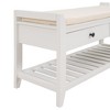 NicBex 39" Storage Ottoman Bench with Cushioned Seat,Solid Wood Entryway Bench with Drawers,Multi-Functional Storage Bench for Bedroom,Hallway - 4 of 4