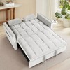 Okak Modern Comfy Velvet Convertible Sleeper Sofa Bed with Adjustable Backrest & Side Pocket,Upholstered Loveseat Sofa Couch for Living Room - 3 of 4
